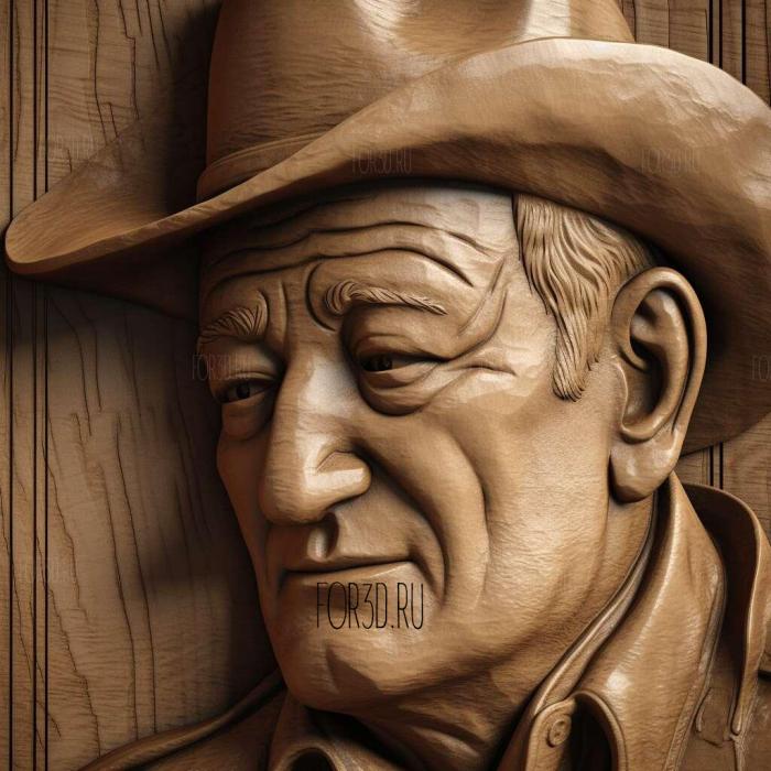 John Wayne 2 stl model for CNC